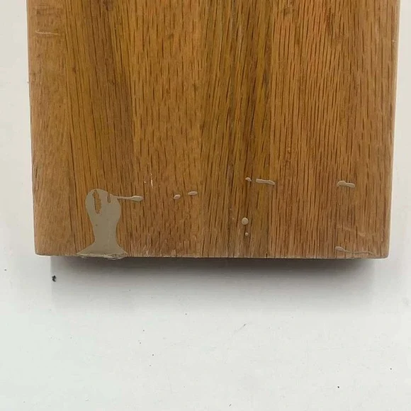 Cutco Oak Wood Knife Block 6 Slot Storage with‎ Built-in Sharpener Made in USA - Picture 5 of 8